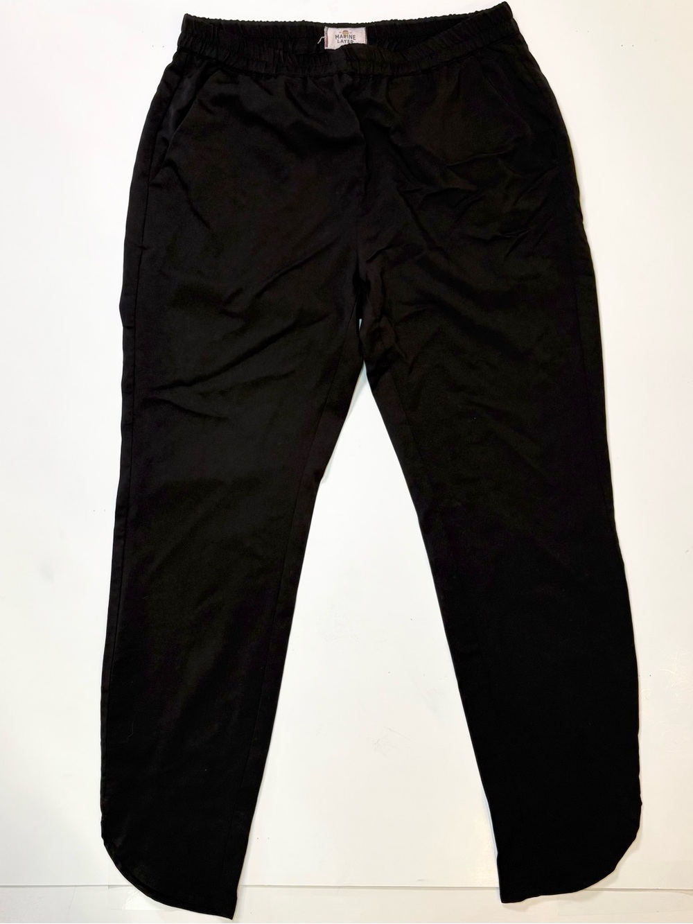 Marine Layer Men's Black Elastic-Waist Joggers